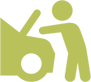 Stylized Icon of Person Repairing Engine